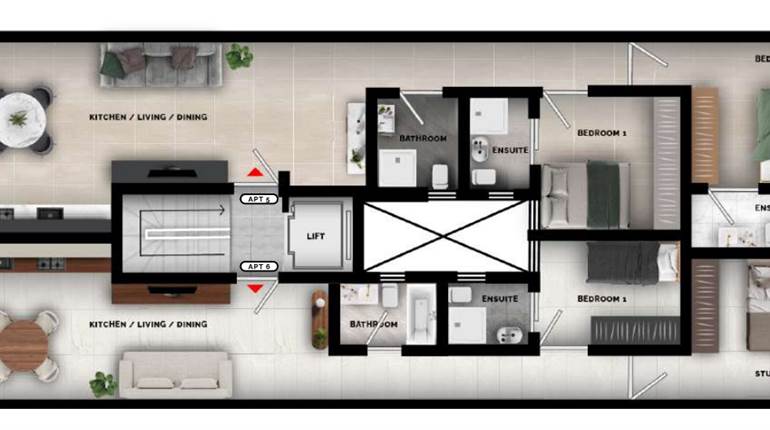 Pieta Under Construction 3rd floor 2 Bedroom Fully finished apartment