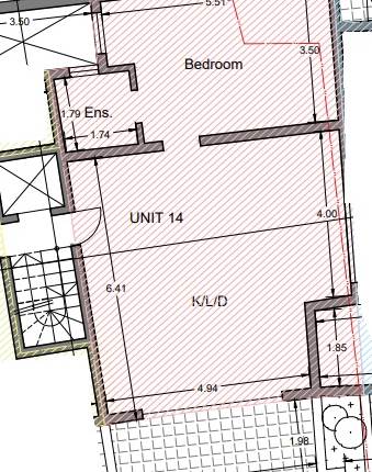 Zejtun - 3rd Floor 1 Bedroom Apartment Shell Form