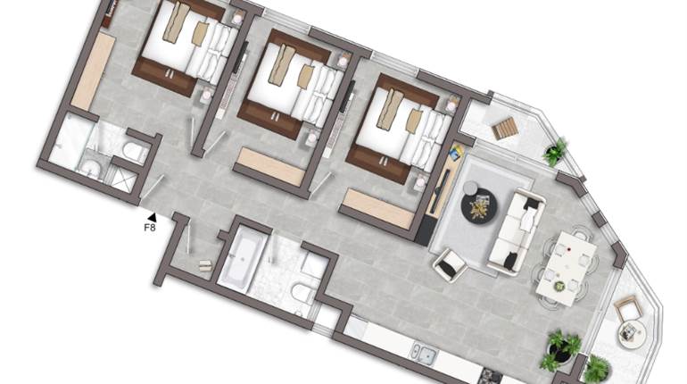 Marsascala - 3 Bedroom 2nd Floor Finished Apartment Ready Built 