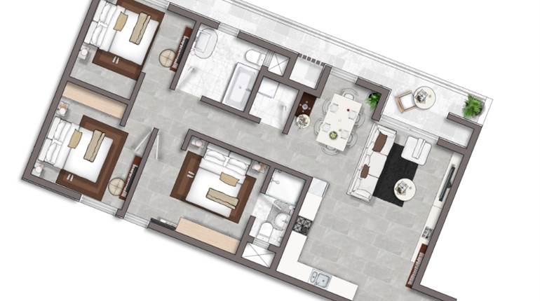 Marsascala - 3 Bedroom Finished 5th Floor Apartment Ready Built 