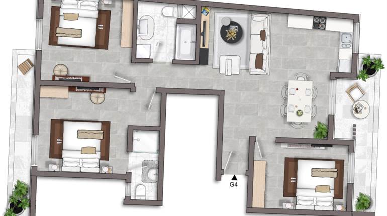 Marsascala - 3 Bedroom 2nd Floor Finished Apartment Ready Built 