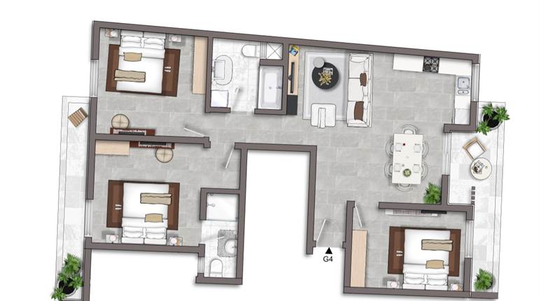 Marsascala - 3 Bedroom Third Floor Finished Apartment Ready Built 