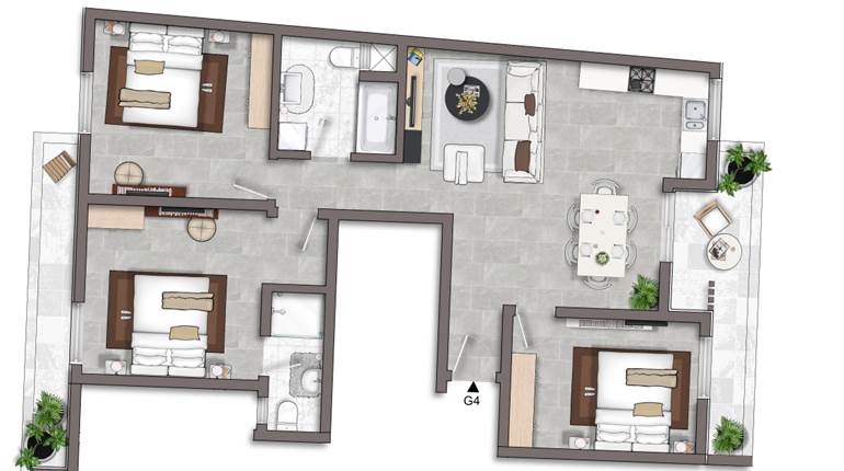 Marsascala - 3 Bedroom Finished 4th Floor Apartment Ready Built 