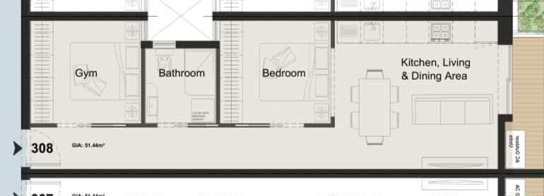 Paola - On Plan 2 Bedroom Apartment 