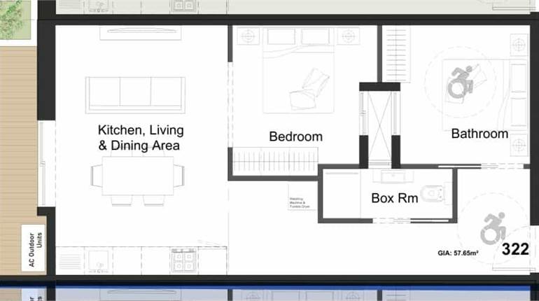 Paola - Shell Form 1 Bedroom Apartment