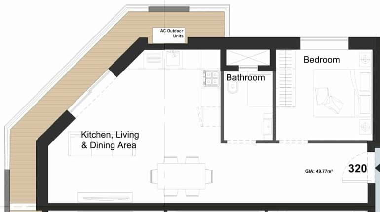 Paola - Shell form 1 Bedroom Apartment 