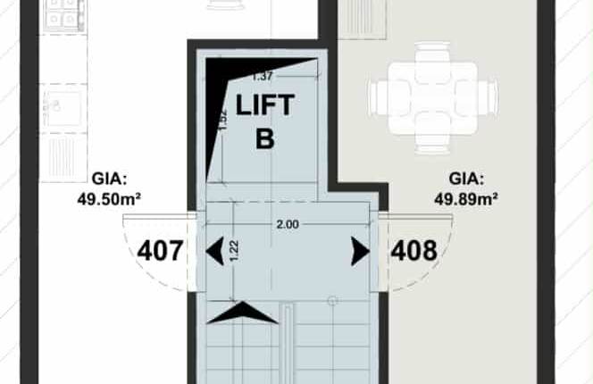 Paola - On Plan Shell 1 Bedroom Penthouse 