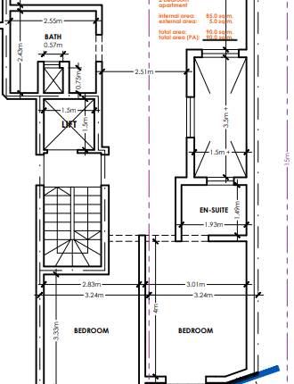 Siggiewi - 3rd Floor 2 Finished Bedroom Apartment with Terrace  + Optional Garage