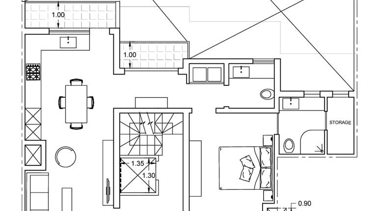 Marsascala - 6th floor 1 Bedroom Penthouse Finished - On Plan 