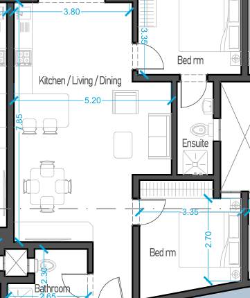 Fgura - 2 Bedroom Apartment On Plan 