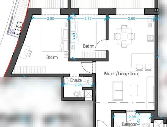 Fgura - 2 Bedroom Apartment On Plan 