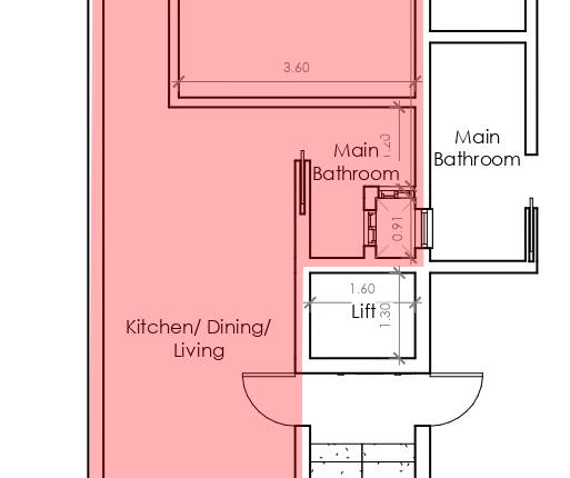 Paola - 1 Bedroom + Study Penthouse + Airspace