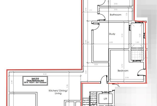 Paola - 3 Bedroom + Study Apartment Shell Form